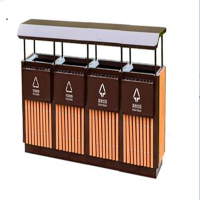 河南天祥 防腐戶外垃圾箱四分類(lèi)果皮箱環(huán)衛(wèi)垃圾桶（公園/小區(qū)）