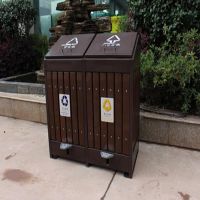 河南天祥 鋼木垃圾桶環(huán)衛(wèi)垃圾箱二分類(lèi)果皮箱 廠家支持批發(fā)定制