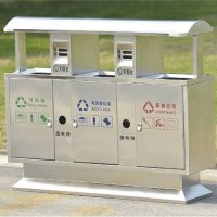 河南天祥 不銹鋼垃圾桶三分類(lèi)環(huán)保果皮箱 支持批發(fā)定制廠家直銷(xiāo)